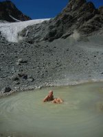 erfrischendes Bad auf 2900 m