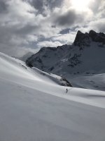 Einsamer Skiwanderer