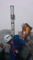 viel Betrieb auf dem Ringelspitz Gipfel
